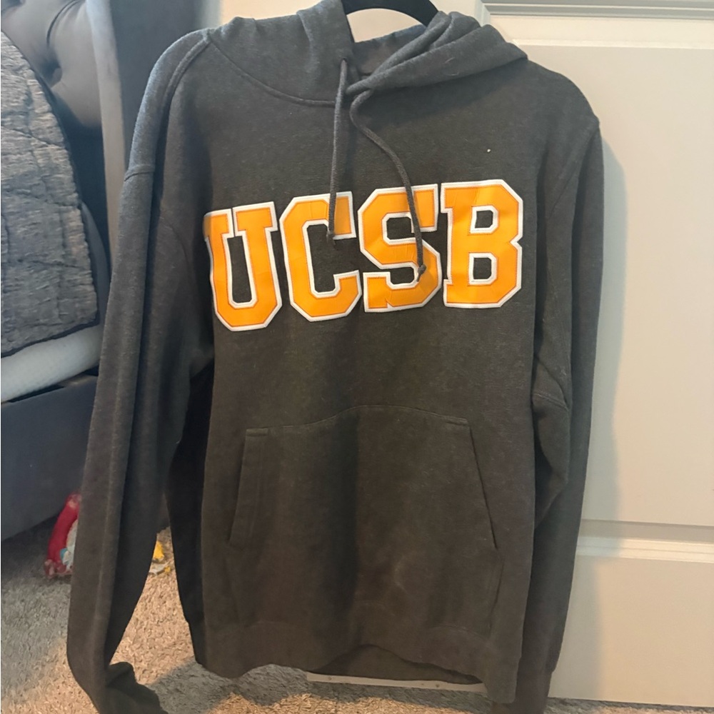 Woman’s UCSB Charcoal Hoodie with Gold